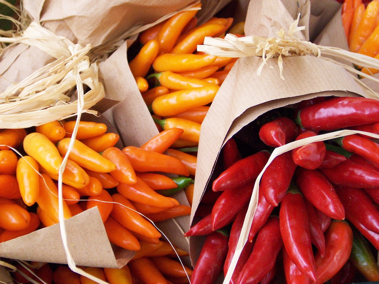 paprika market market stall free photo