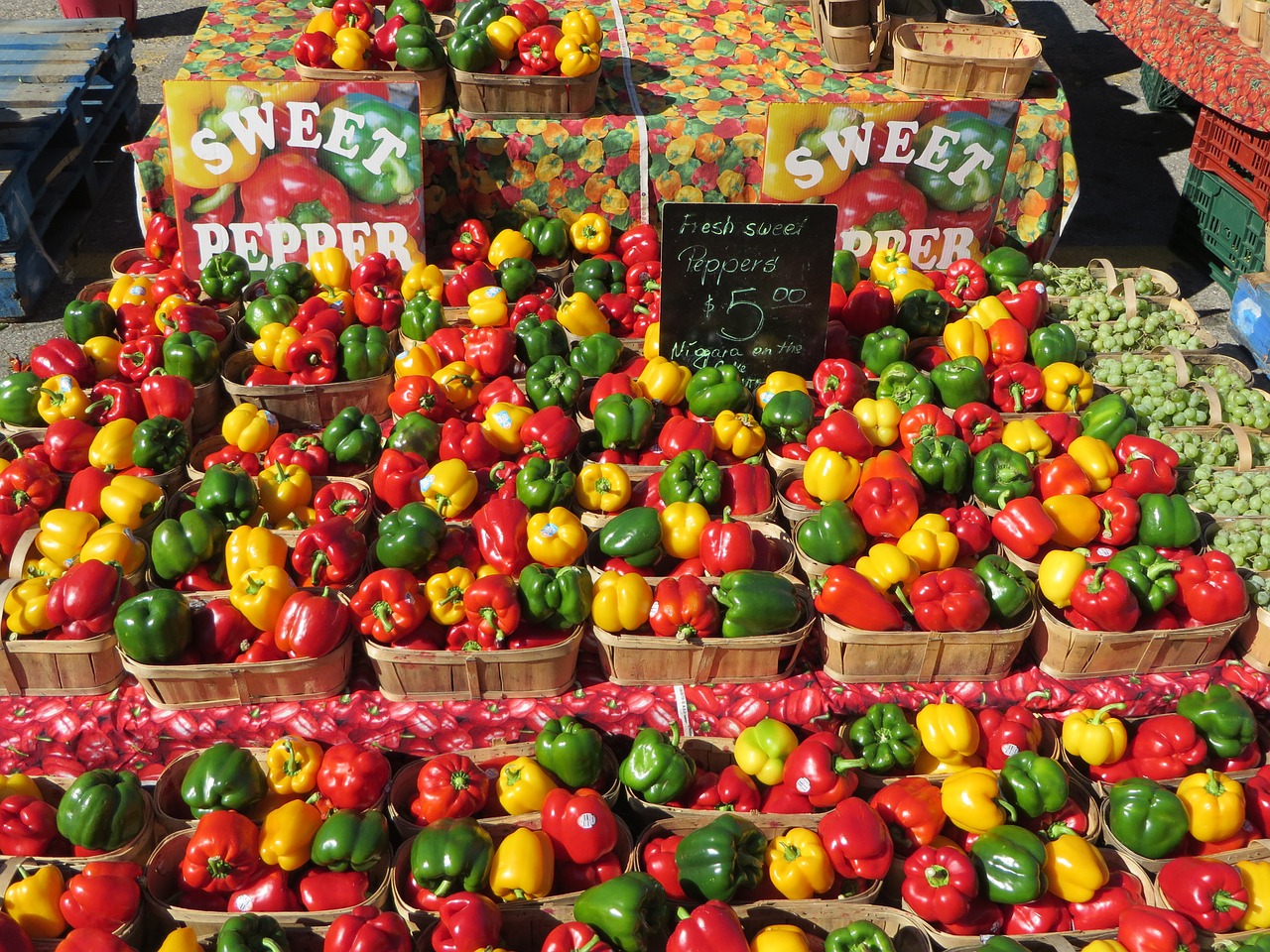 paprika market red free photo