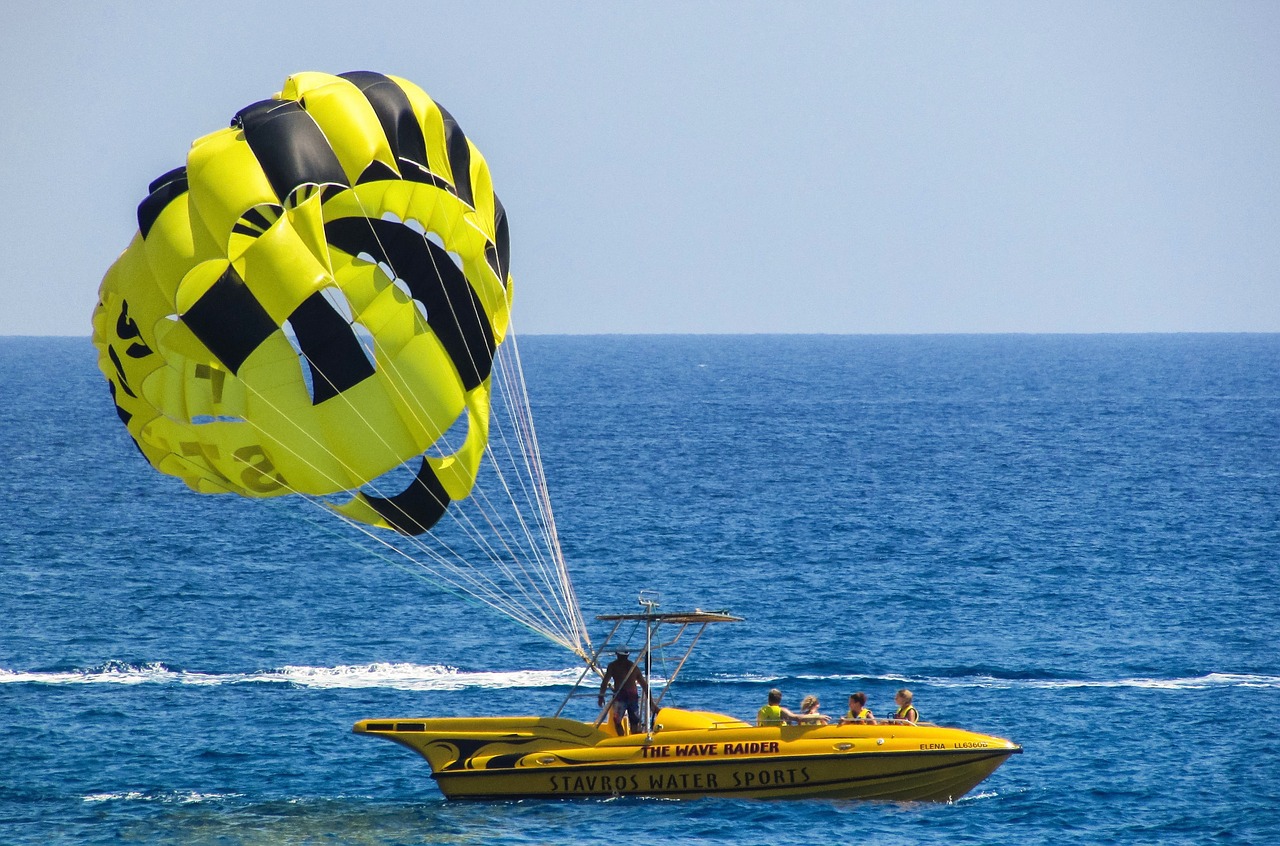 parachute paragliding yellow free photo