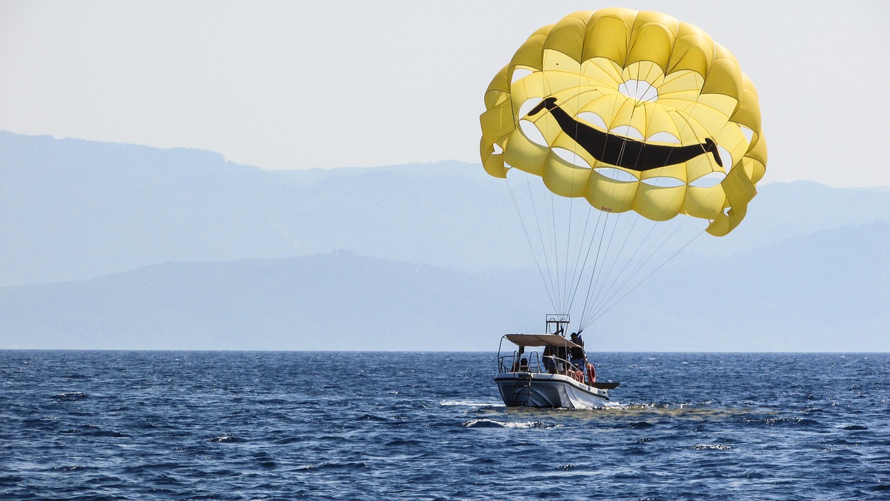 parachute paragliding yellow free photo