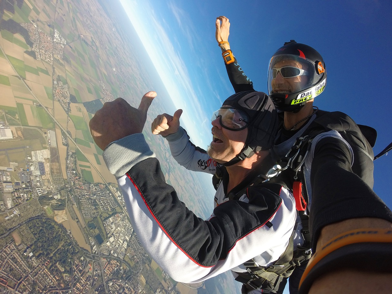 parachute tandem skydive free photo