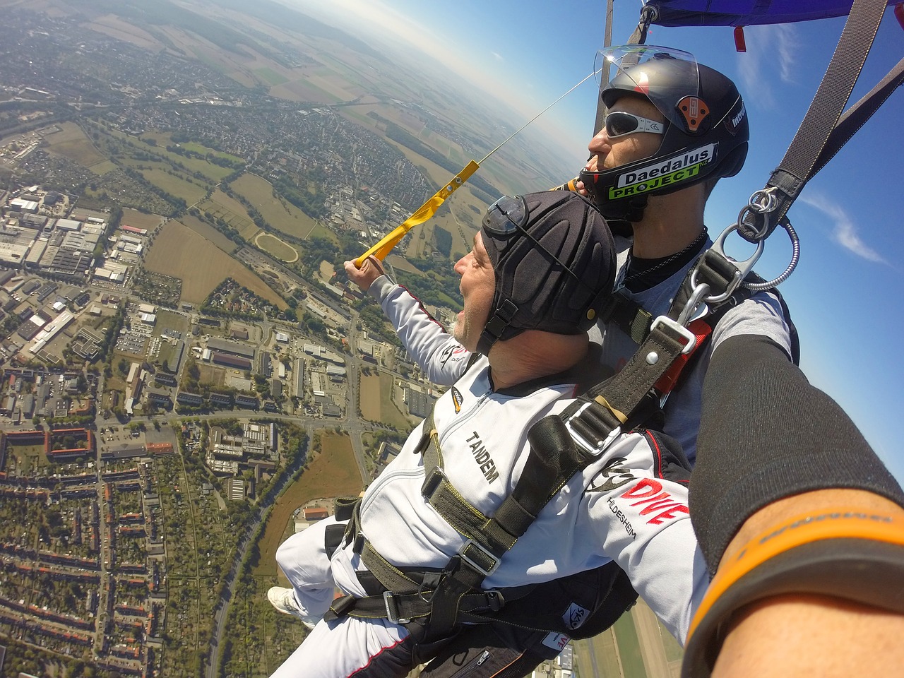 parachute tandem skydive free photo