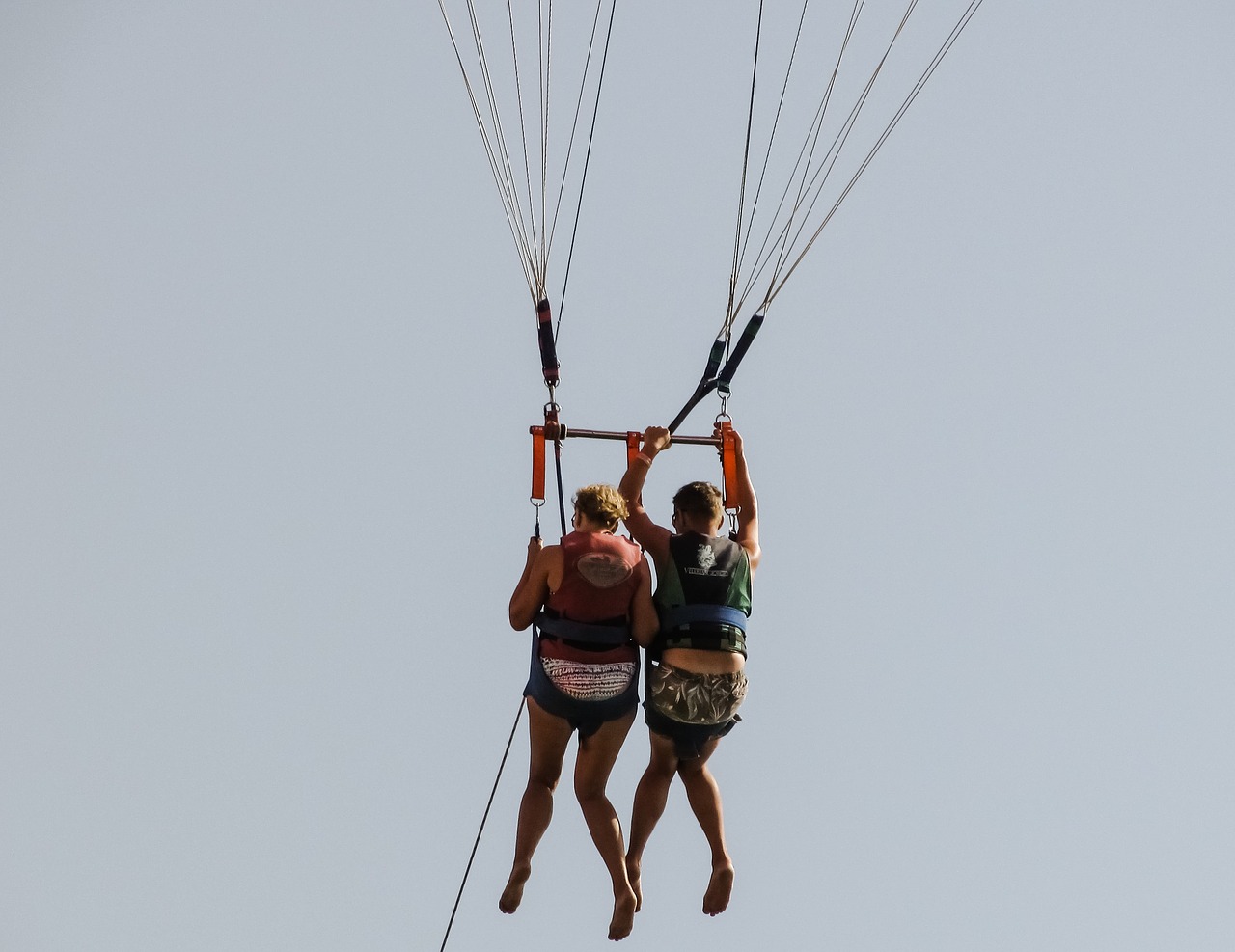 parachute paragliding sky free photo