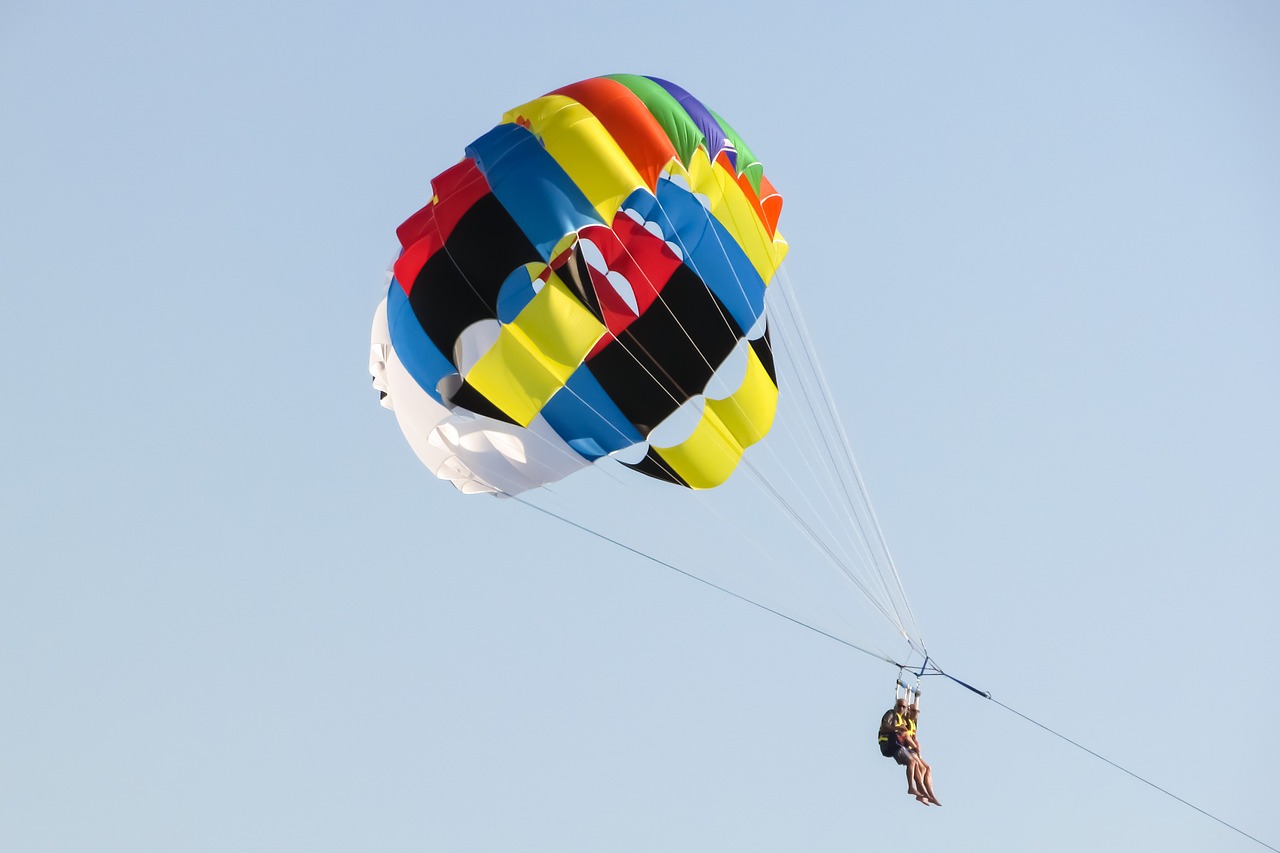 parachute paragliding cat and mouse free photo