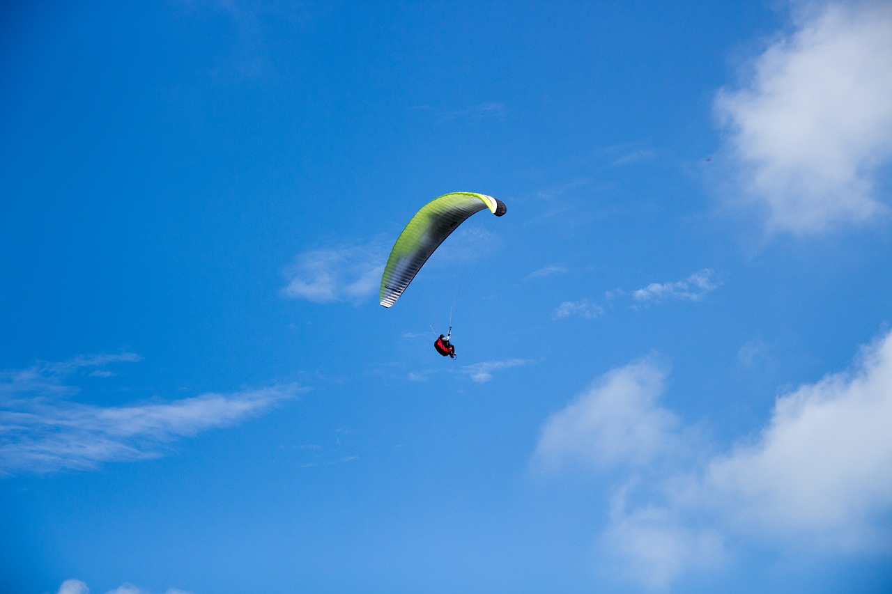 parachute fly skydiving free photo