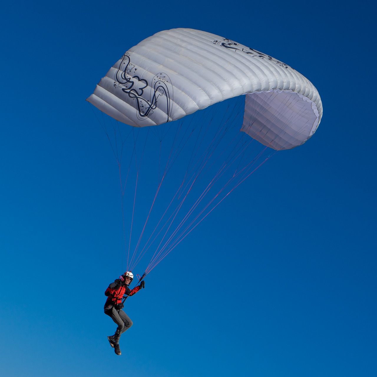 parachute parachute fly air free photo