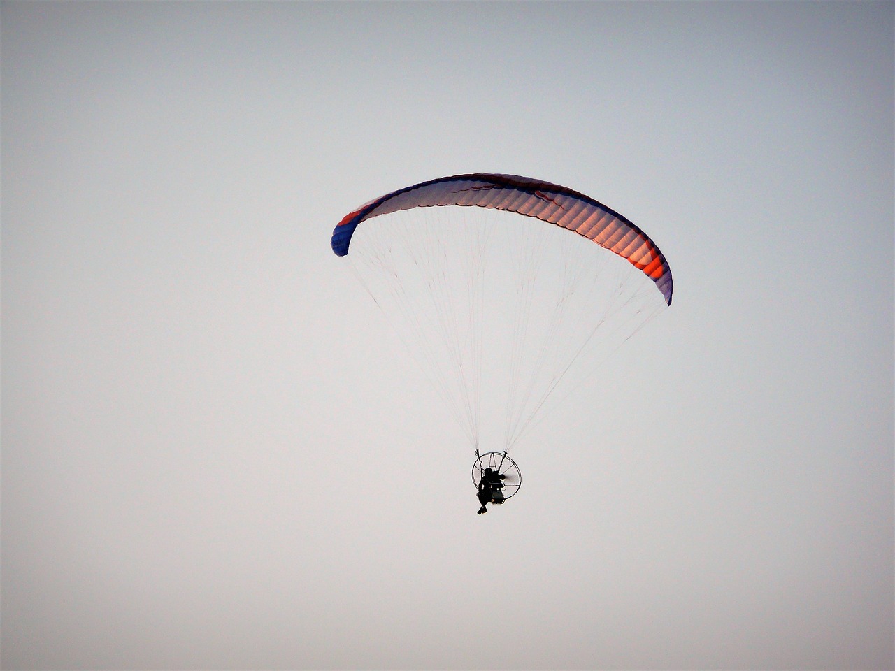 parachute flight sky free photo