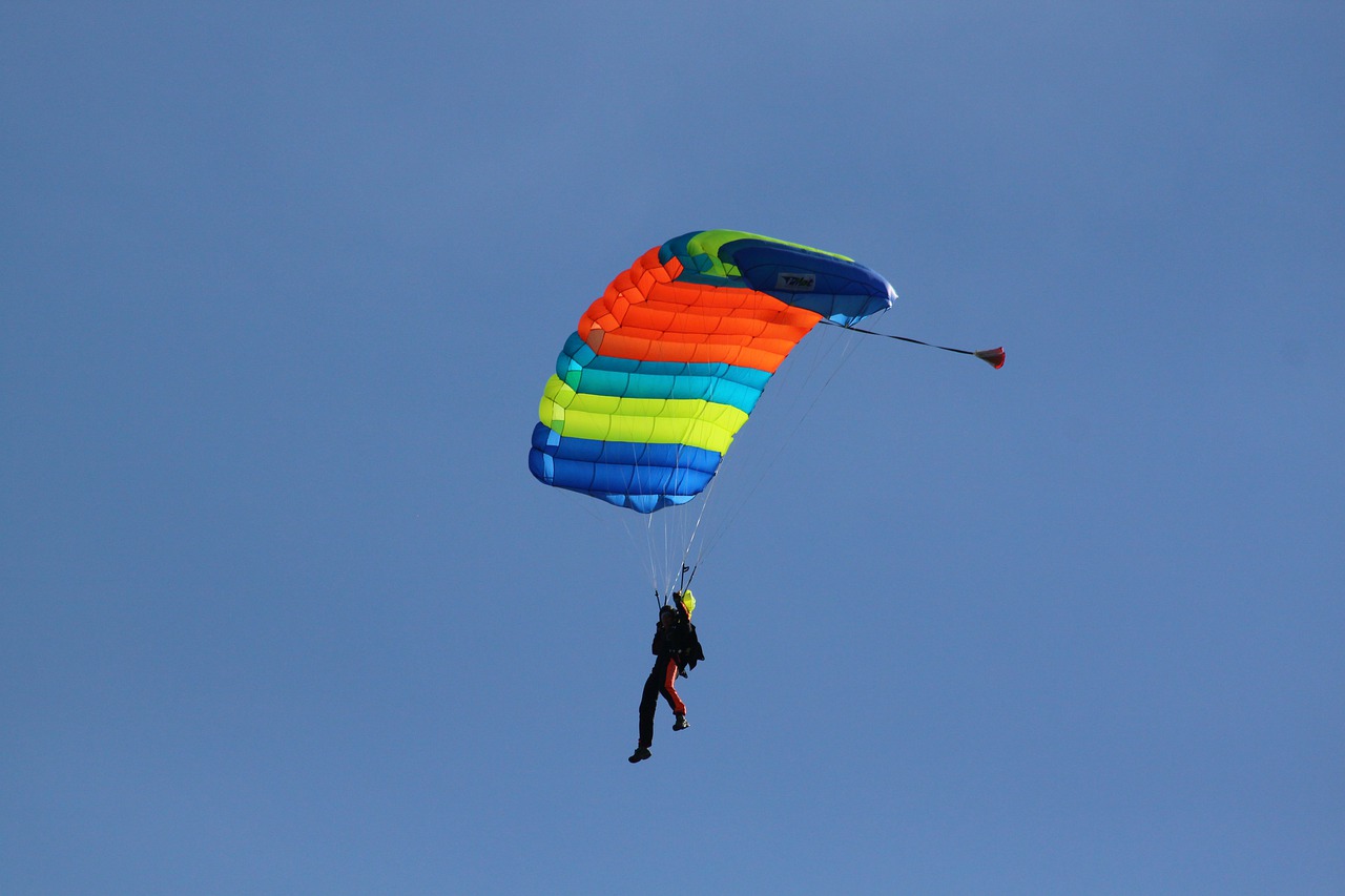 parachute  flying  paragliding free photo