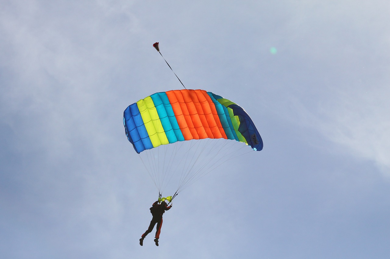 parachute  flying  paragliding free photo