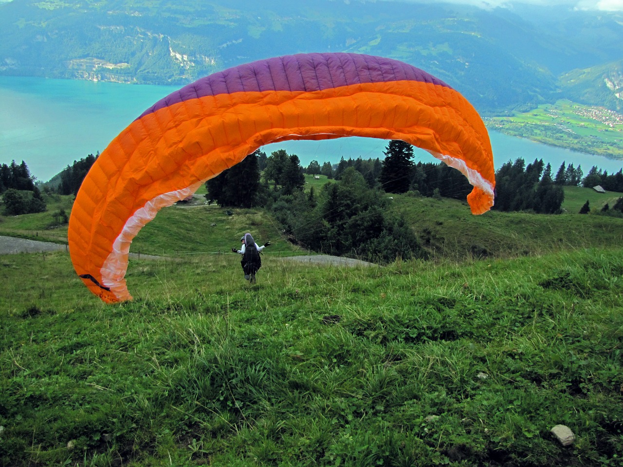 parachute running start free photo