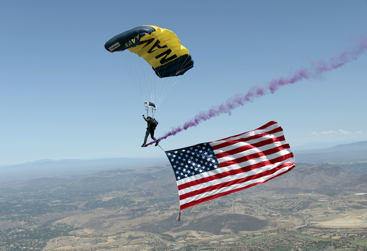 parachute usa american free photo