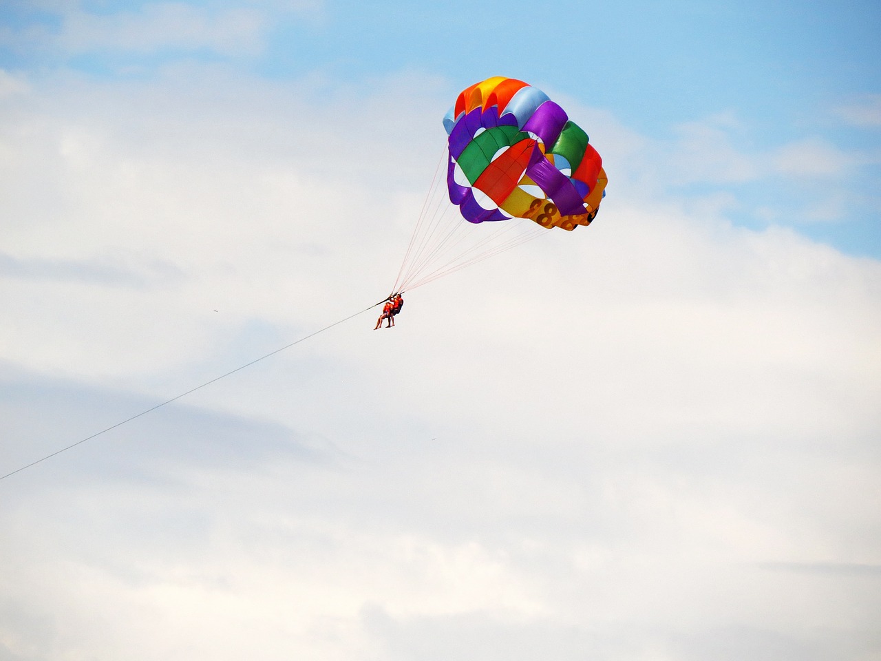 parachute sky fly free photo
