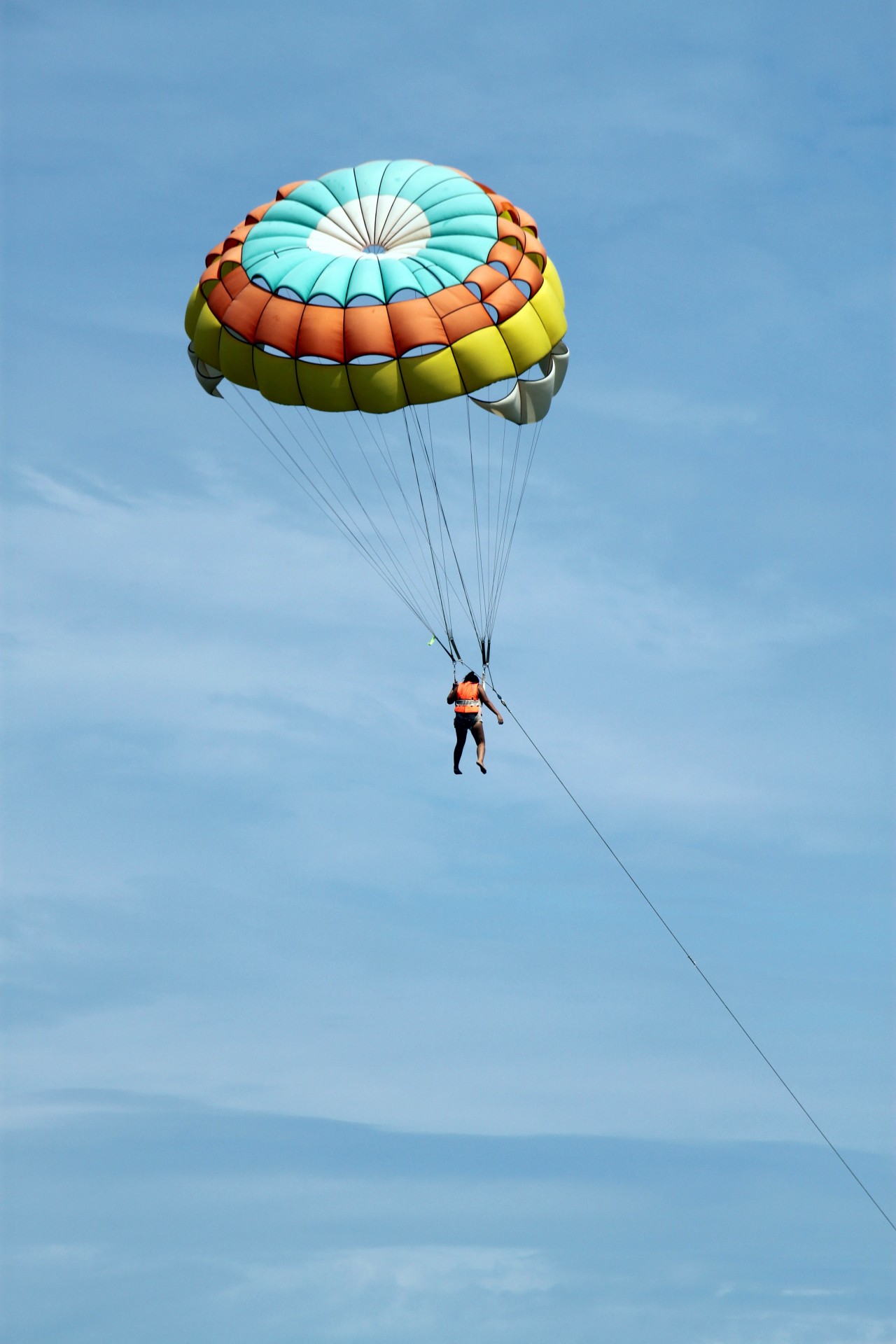 parachute sea parachute by the sea free photo