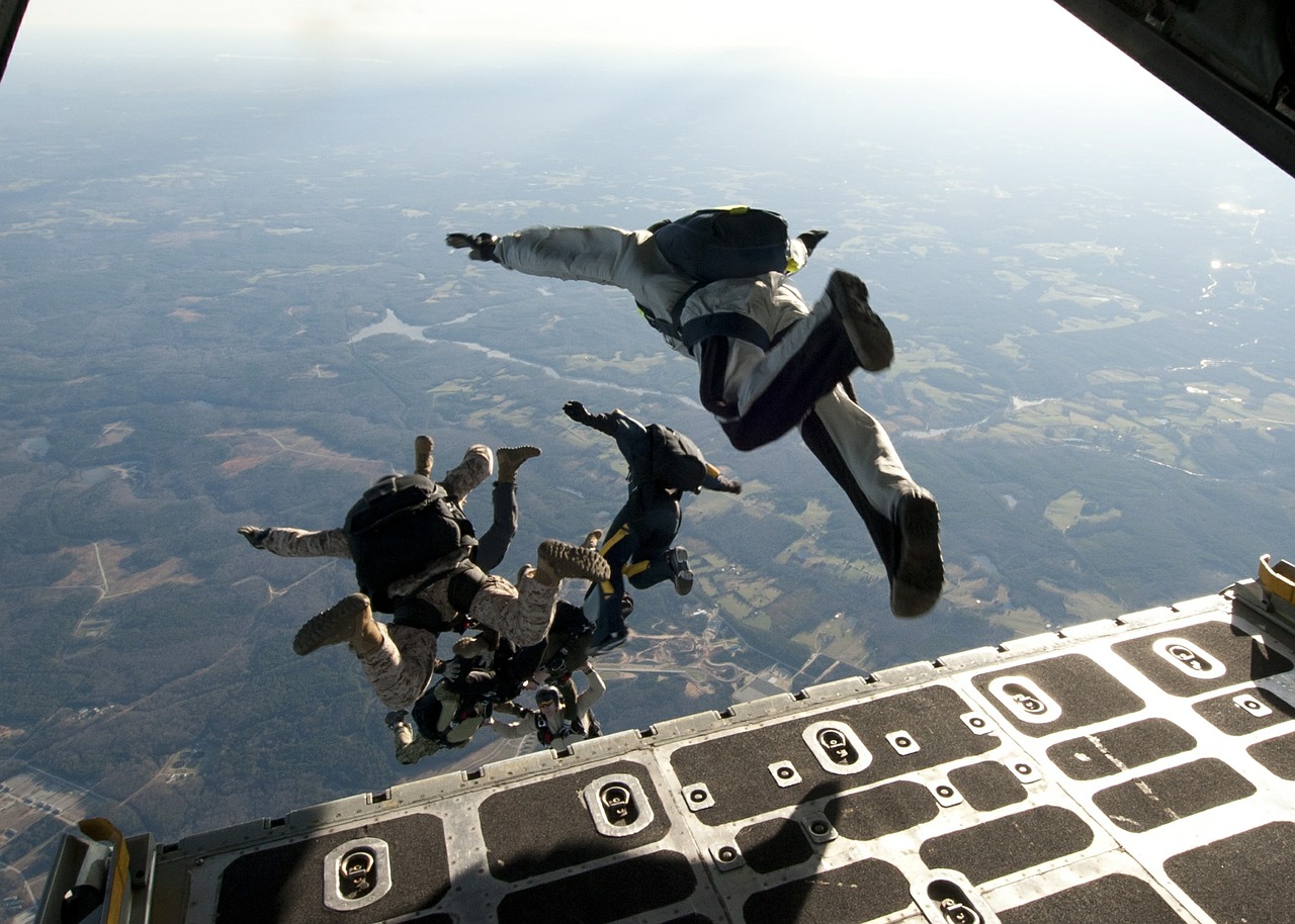 parachute training military jump free photo