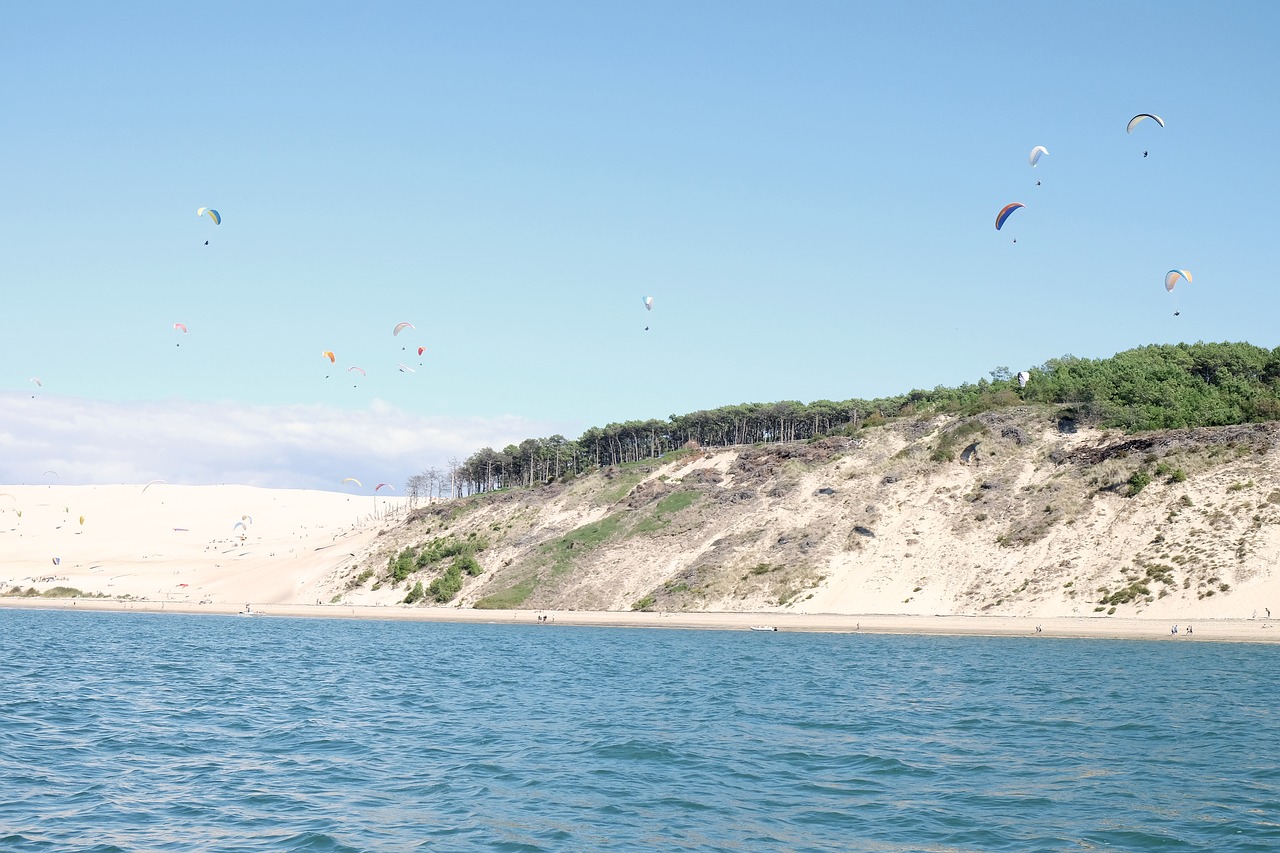 parachutes paragliding blue free photo