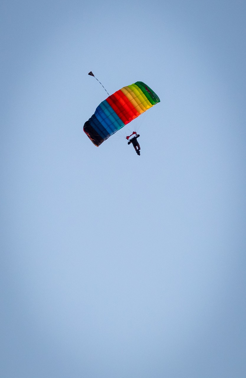parachutist  parachute  skydiving free photo