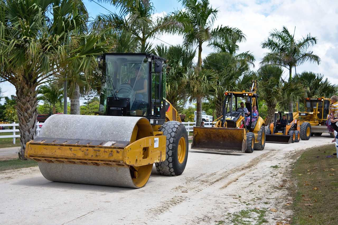 parade construction equipment roller free photo