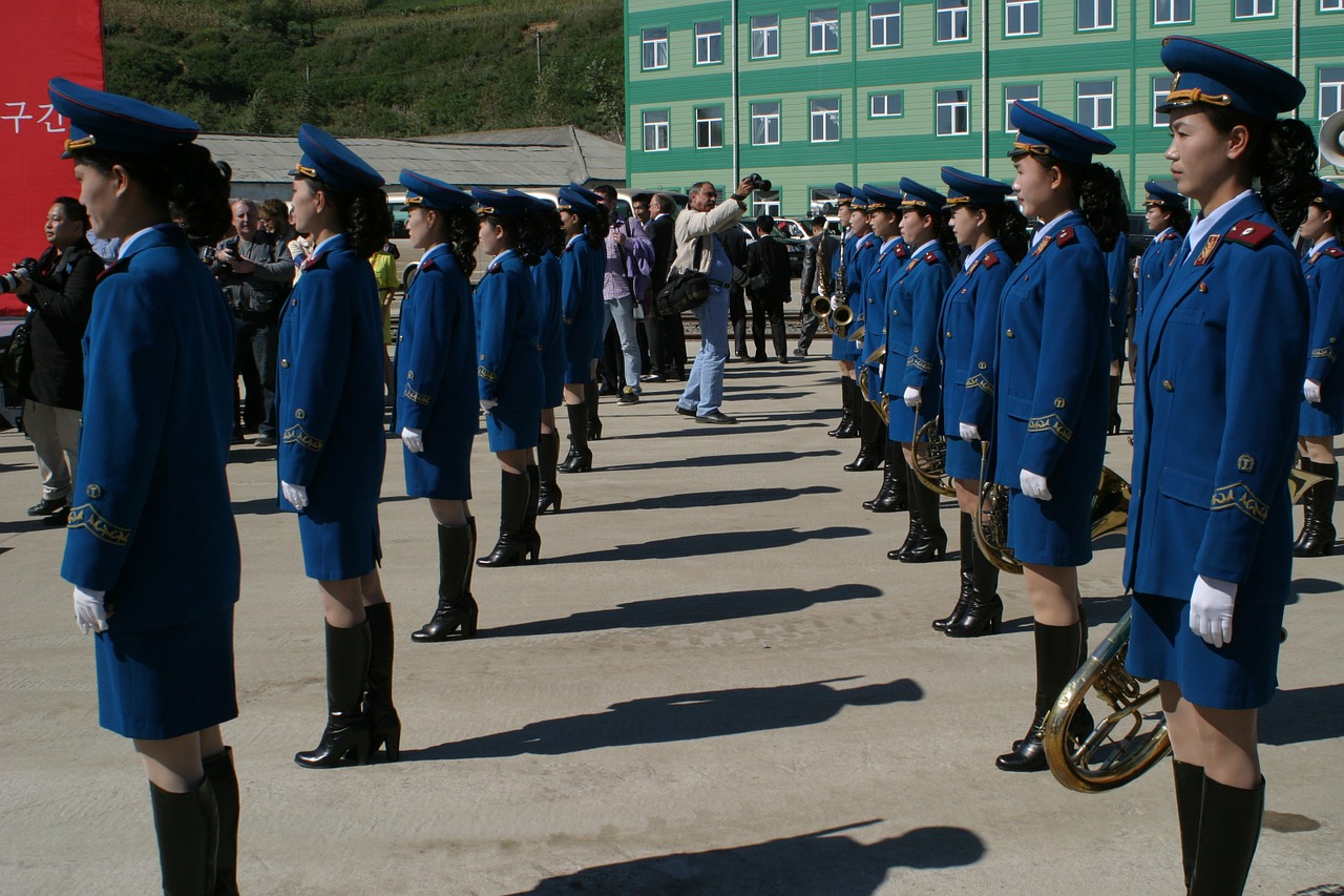 parade women north korea free photo