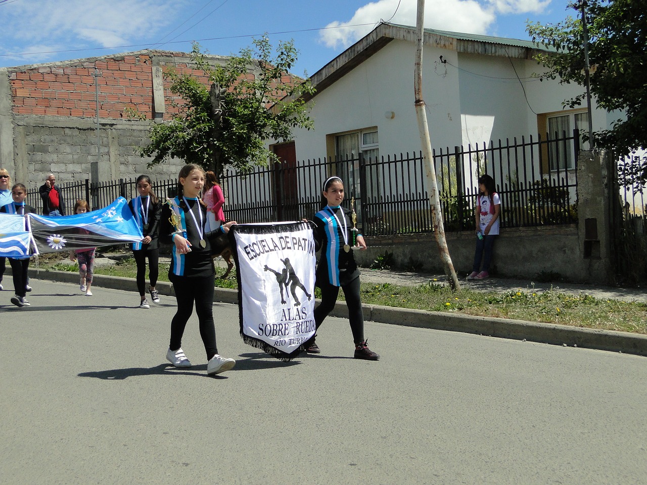 parade argentina flag free photo