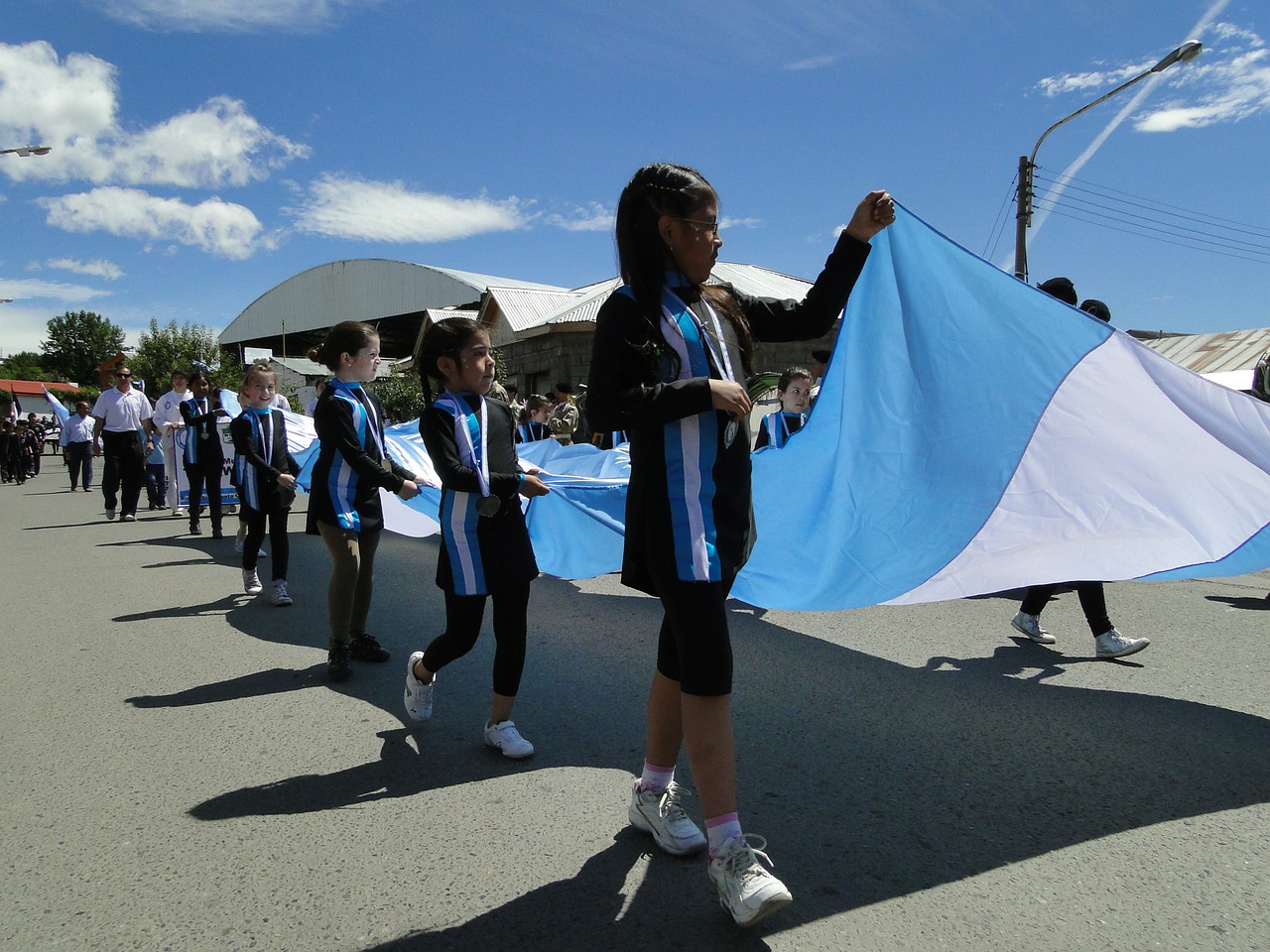 parade argentina flag free photo