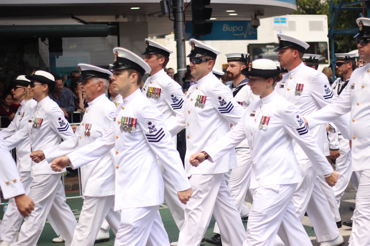 parade marching navy free photo
