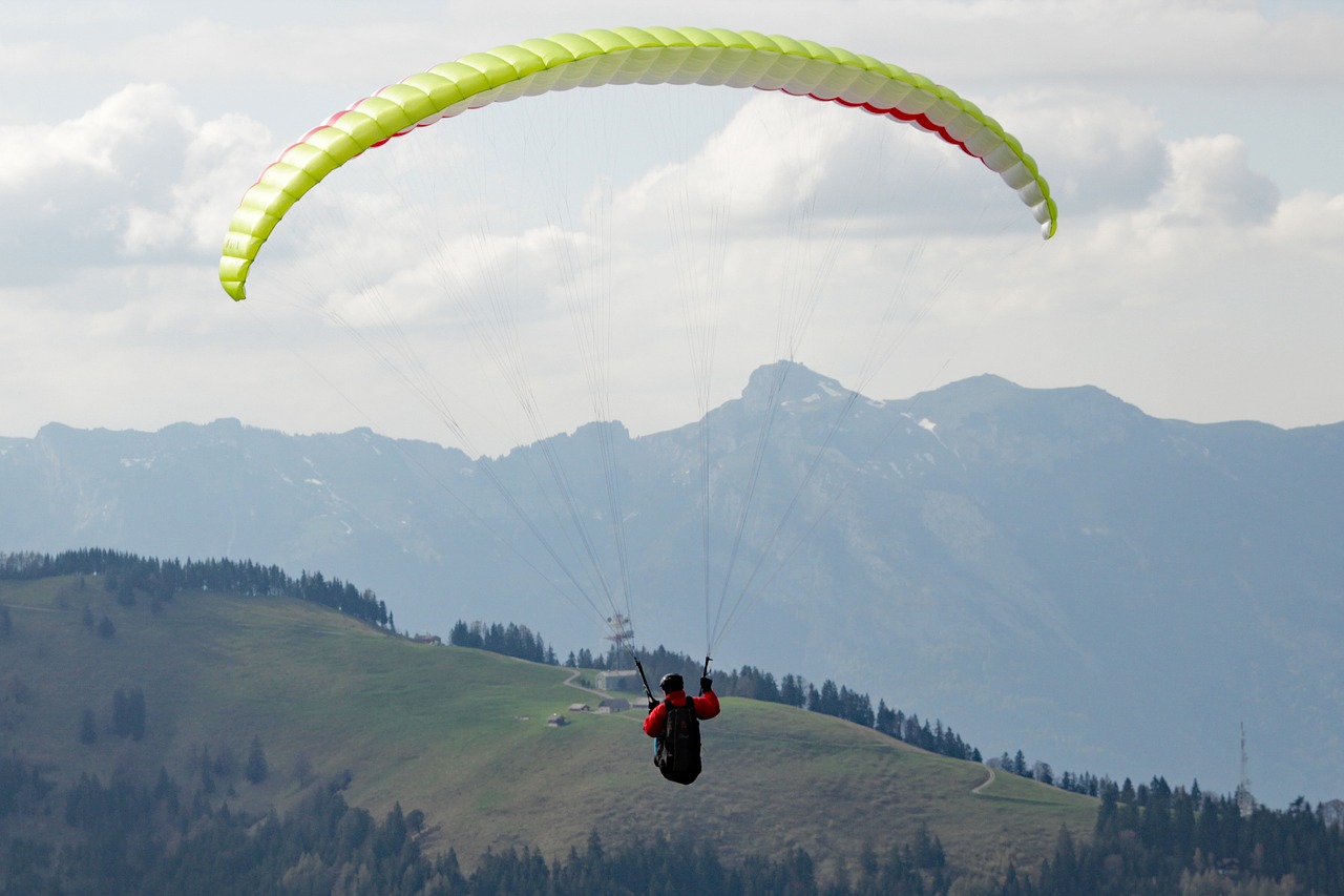 paraglider mountains fly free photo