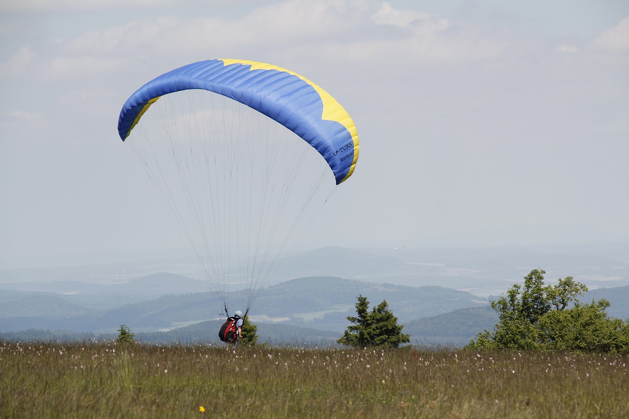 paraglider at the start paragliding free photo