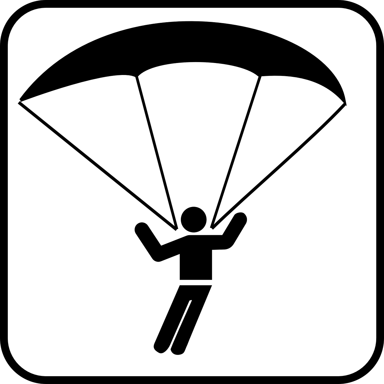 paraglider sign parachute free photo