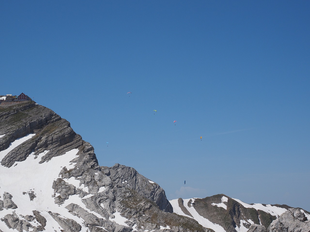 paraglider mountain säntis free photo