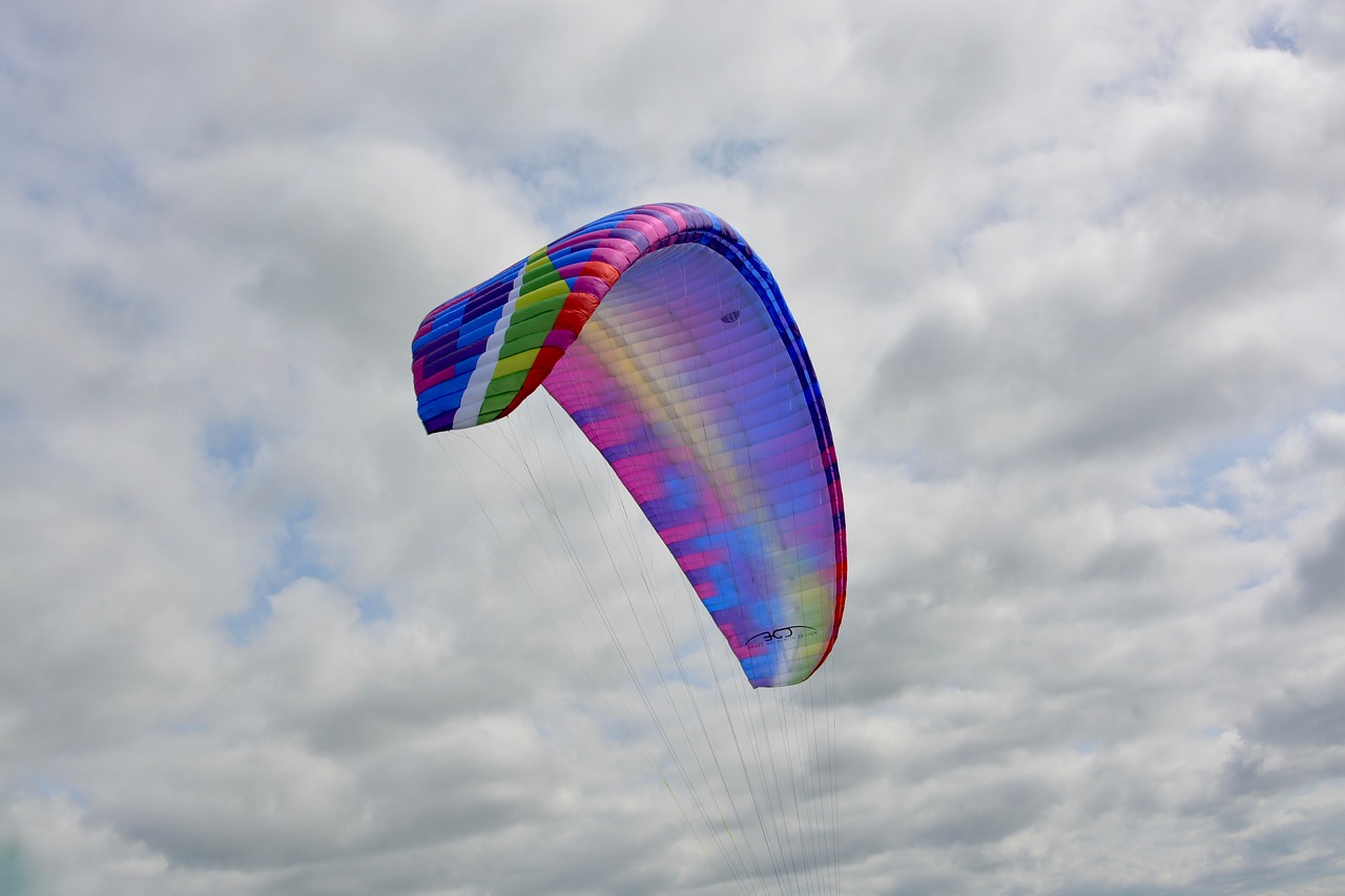 paraglider wing  sailing  wing multicolor free photo