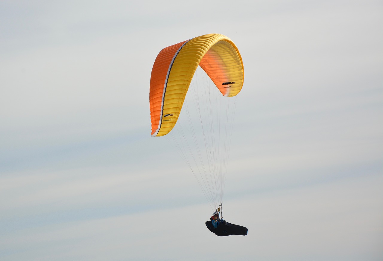 paragliders practice in free flight paramotor free photo
