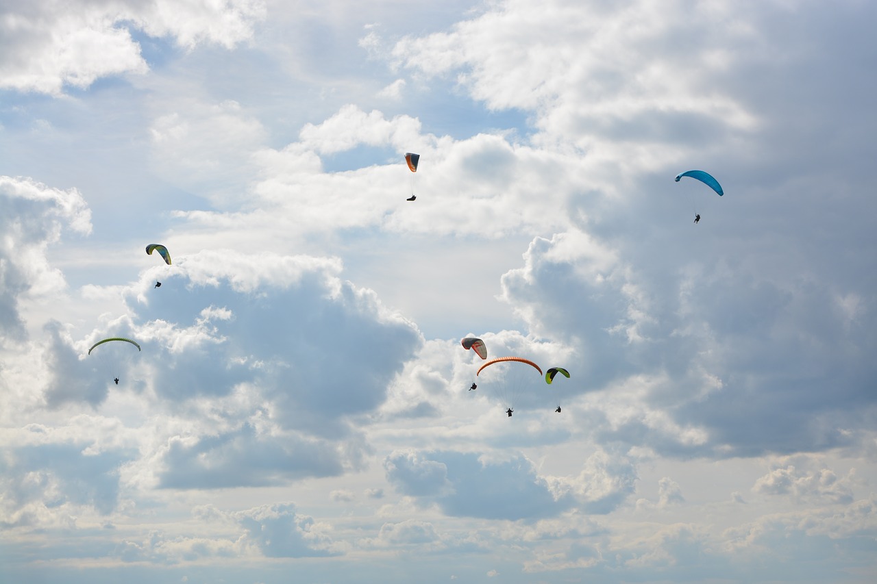 paragliders  paragliders high in the areas  free flight free photo