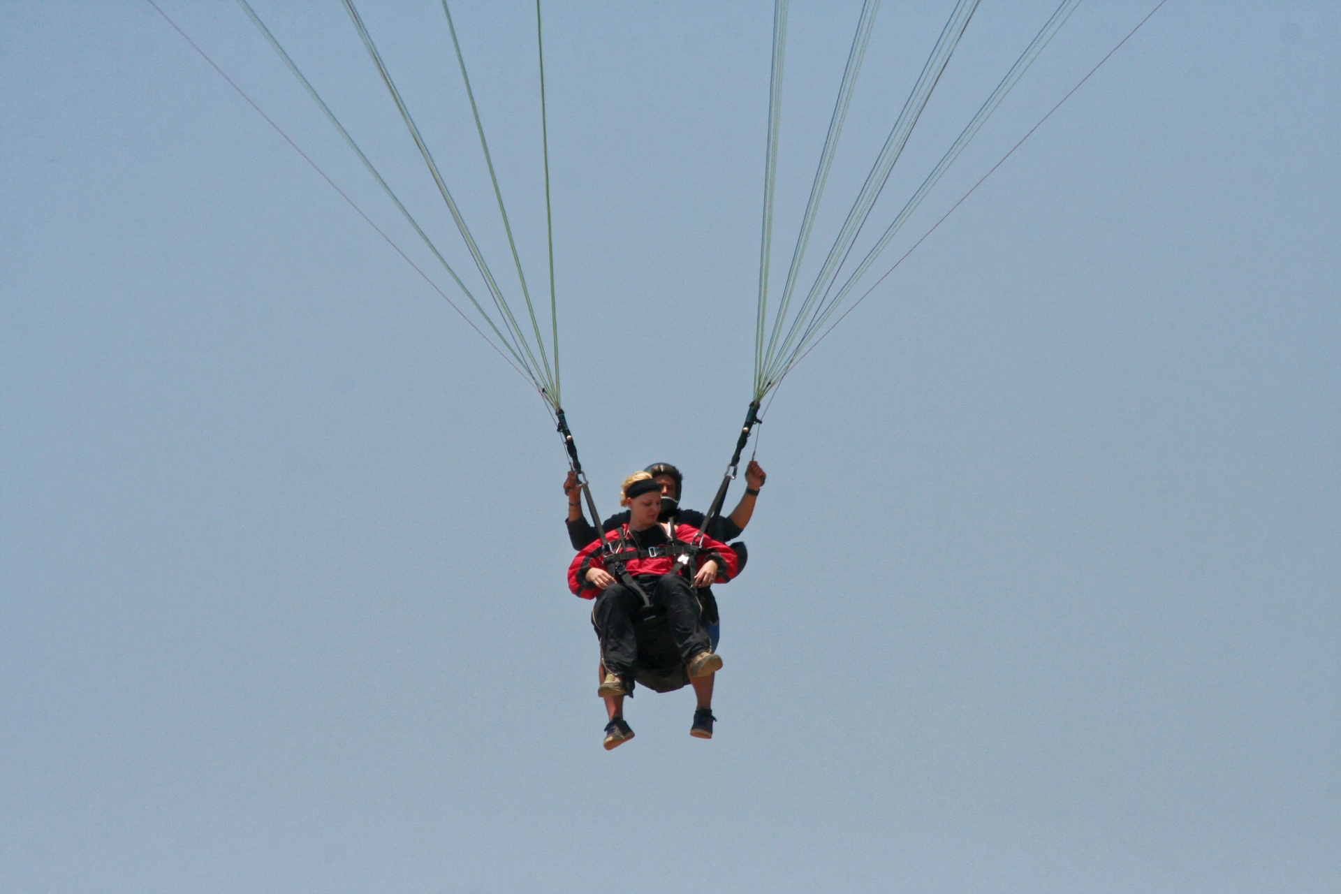 paragliding parachute sky free photo