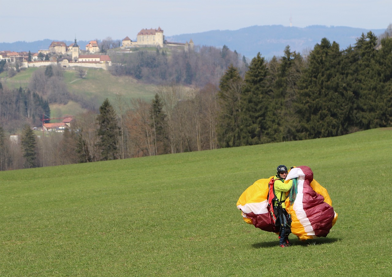 paragliding switzerland sport free photo