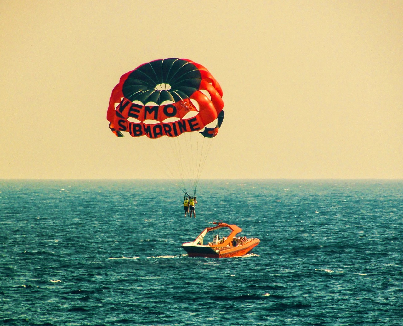 paragliding sea sport fly free photo