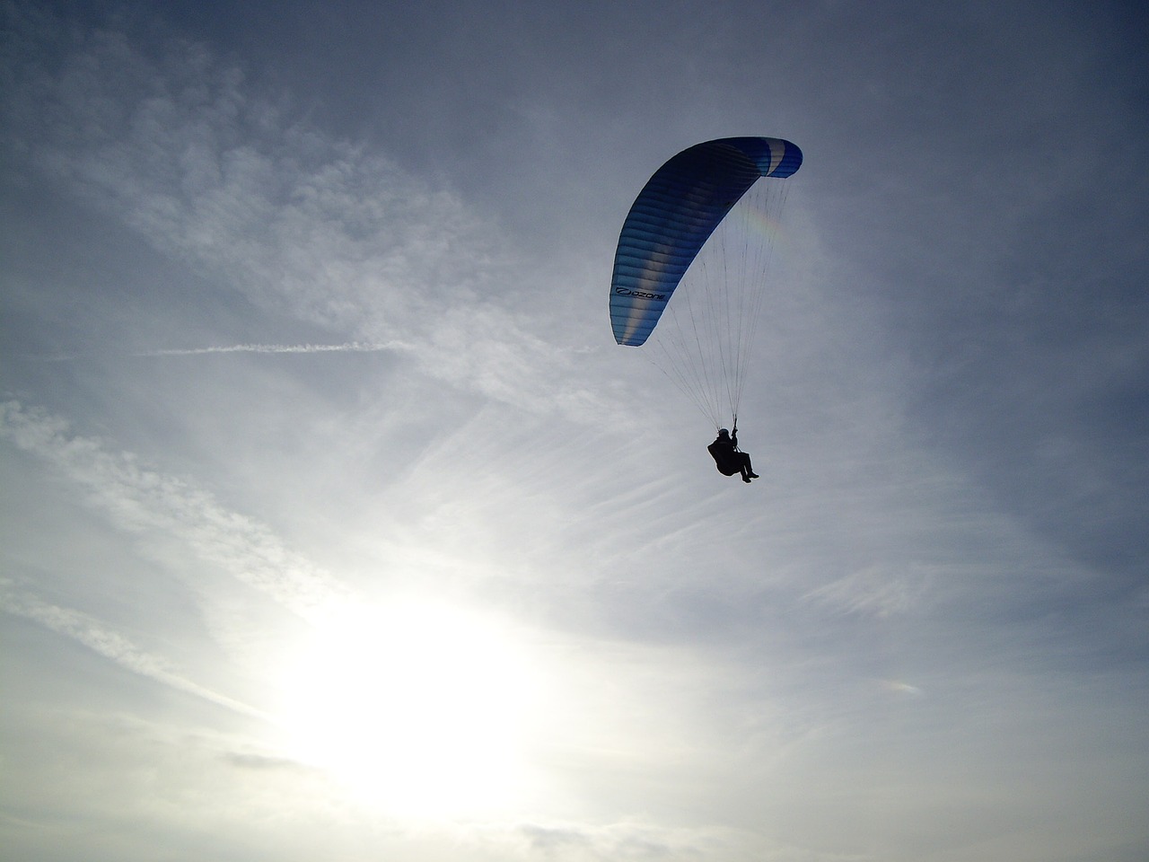 paragliding flying sunset free photo