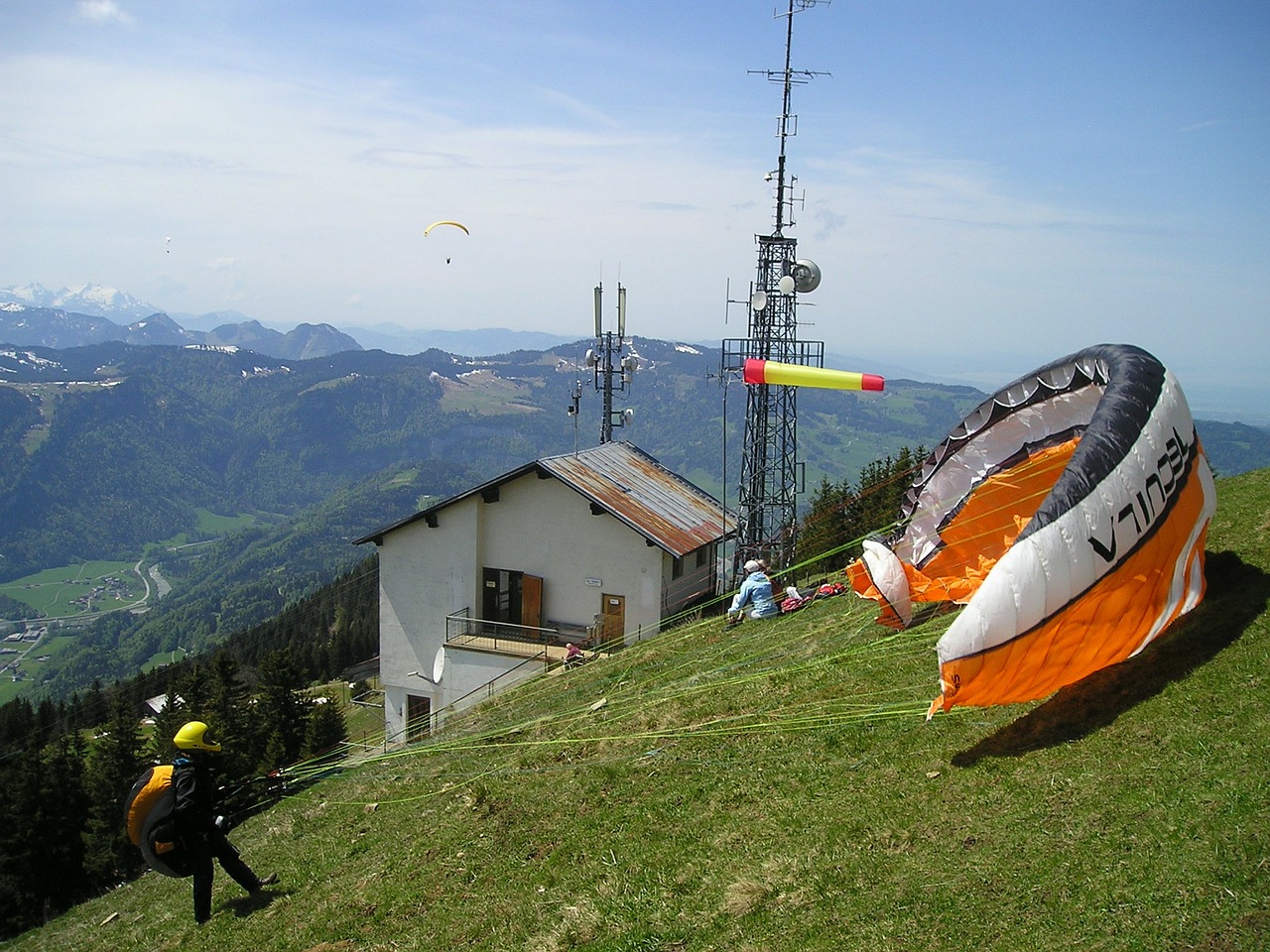 paragliding wind wind sock free photo