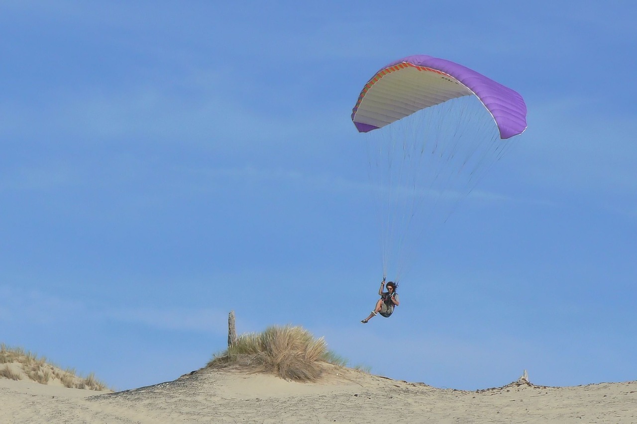 paragliding sand nature free photo