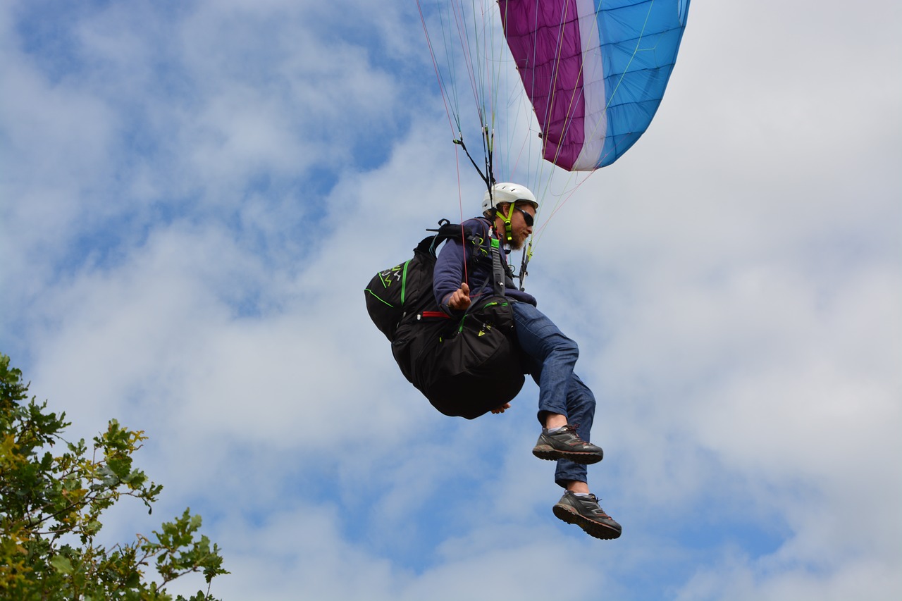 paragliding  paraglider  landing paragliding free photo