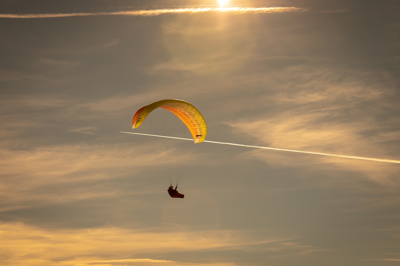 paragliding  flying  sky free photo