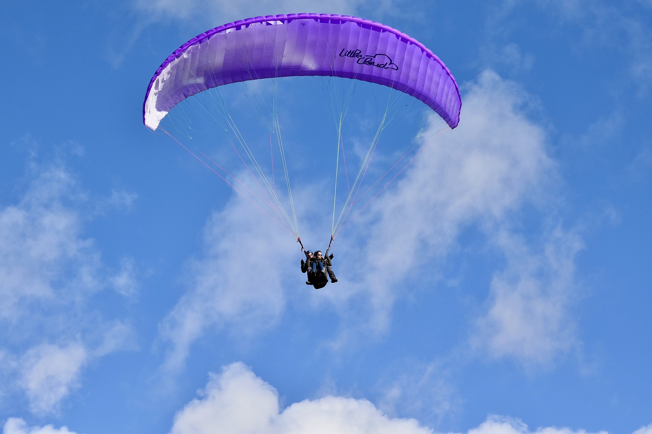 paragliding  paraglider  tandem paragliding free photo