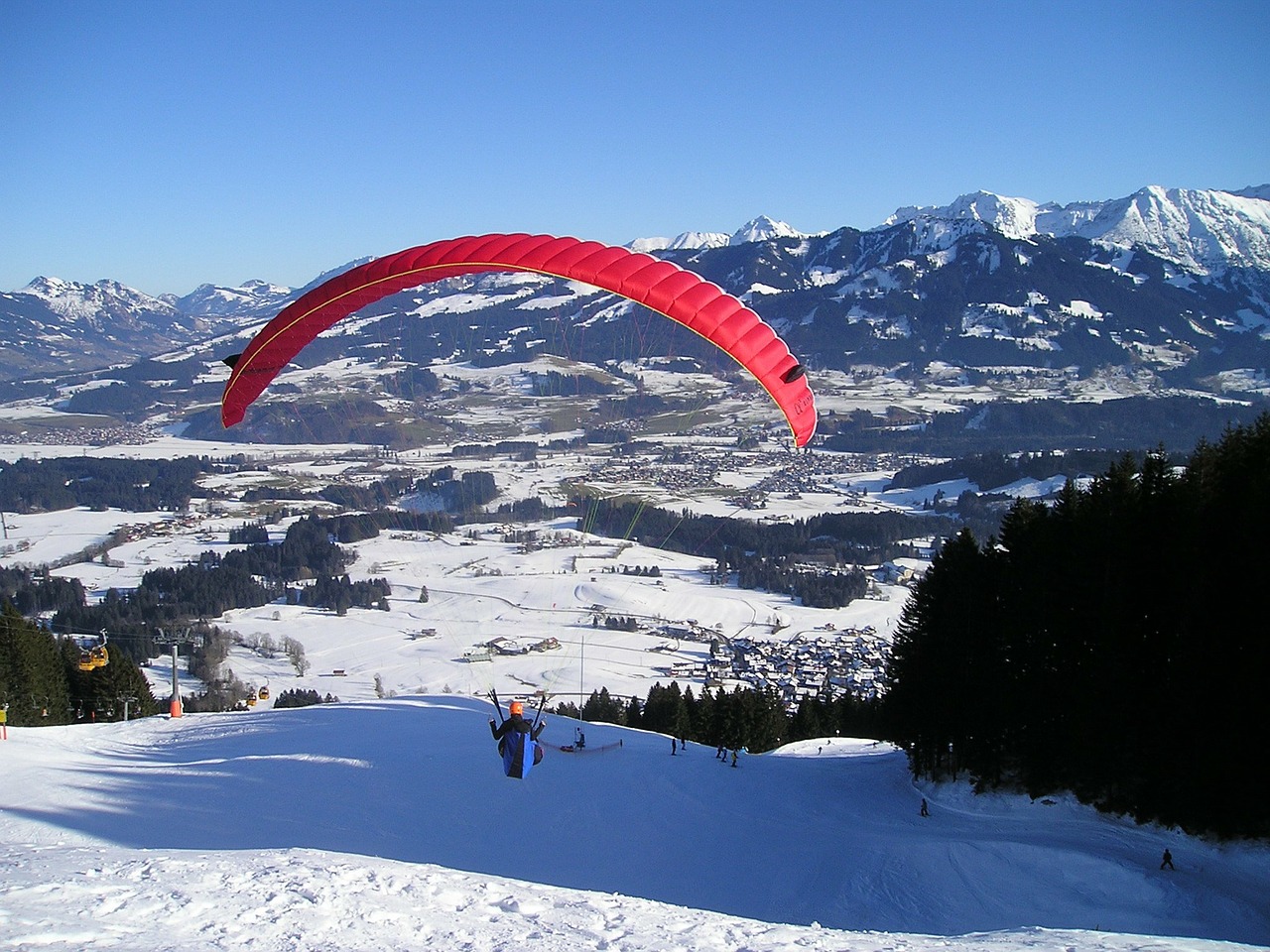 paragliding fly paraglider free photo