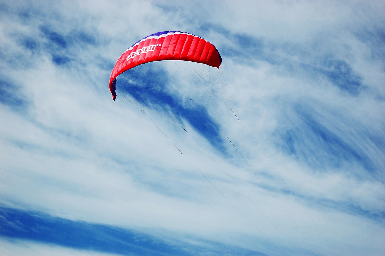 paragliding sail parachute free photo