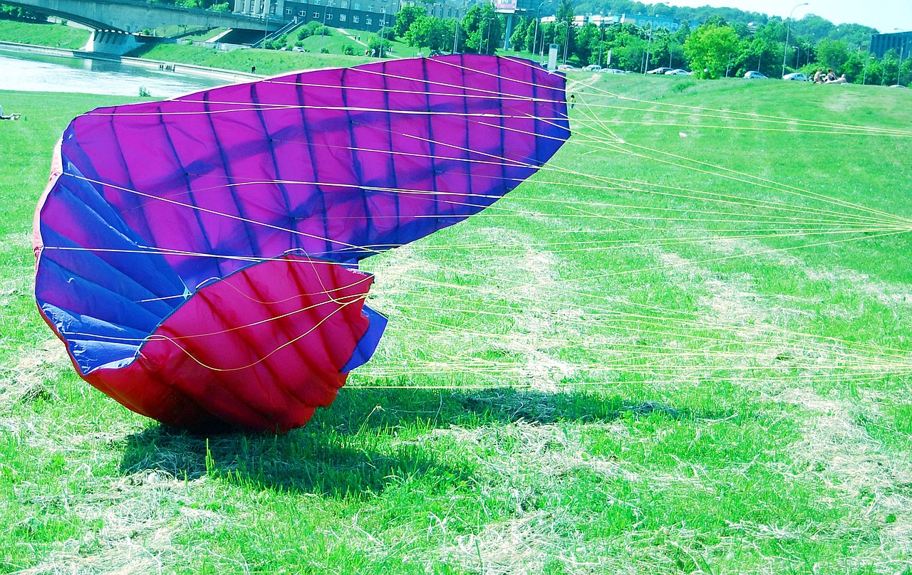 paragliding sail parachute free photo