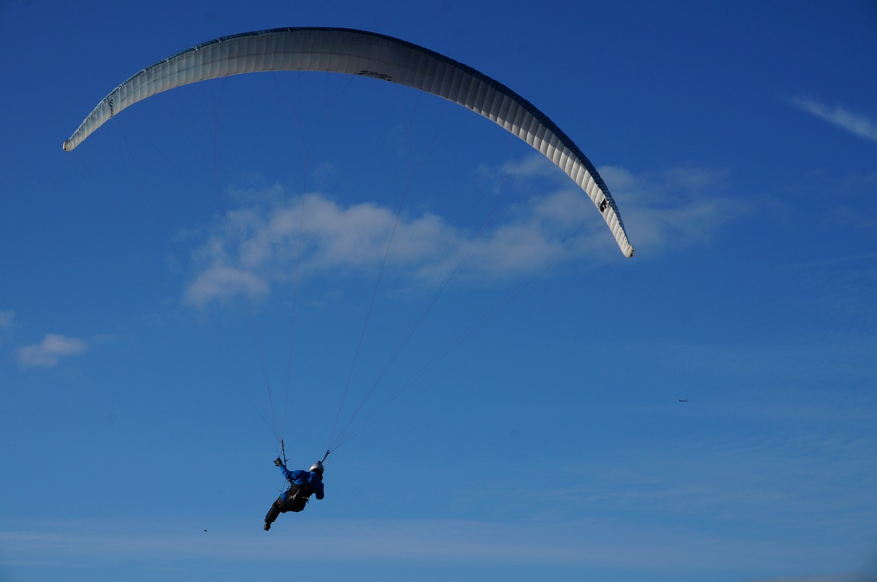 paragliding fly sky free photo