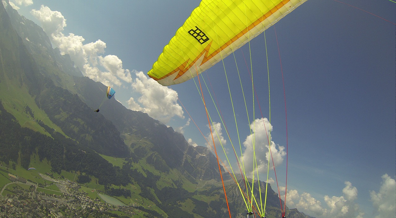 paragliding fly summer free photo