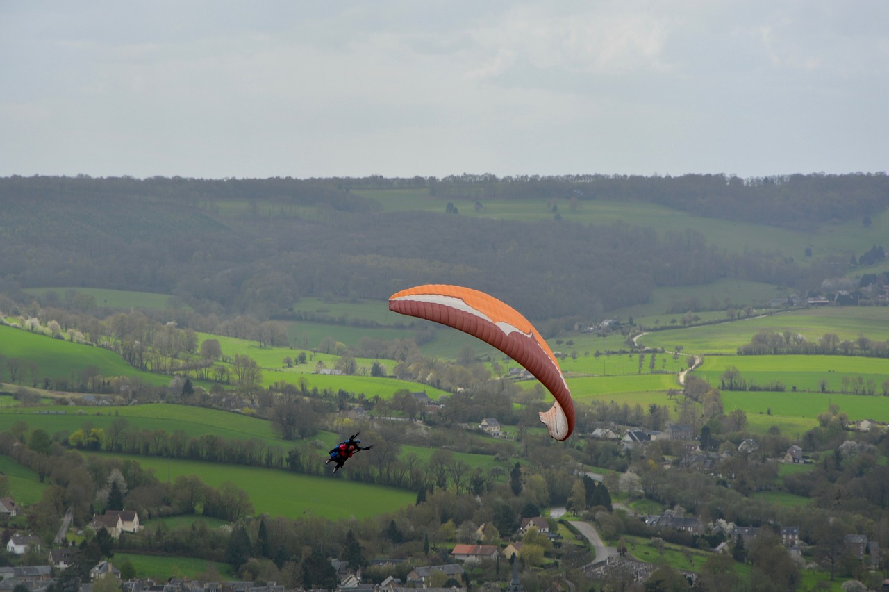 paragliding bis place  figure  accrobatie free photo