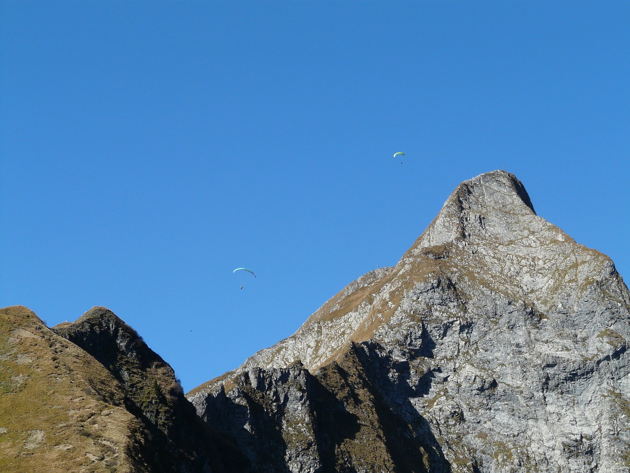 paragliter höfats summit free photo