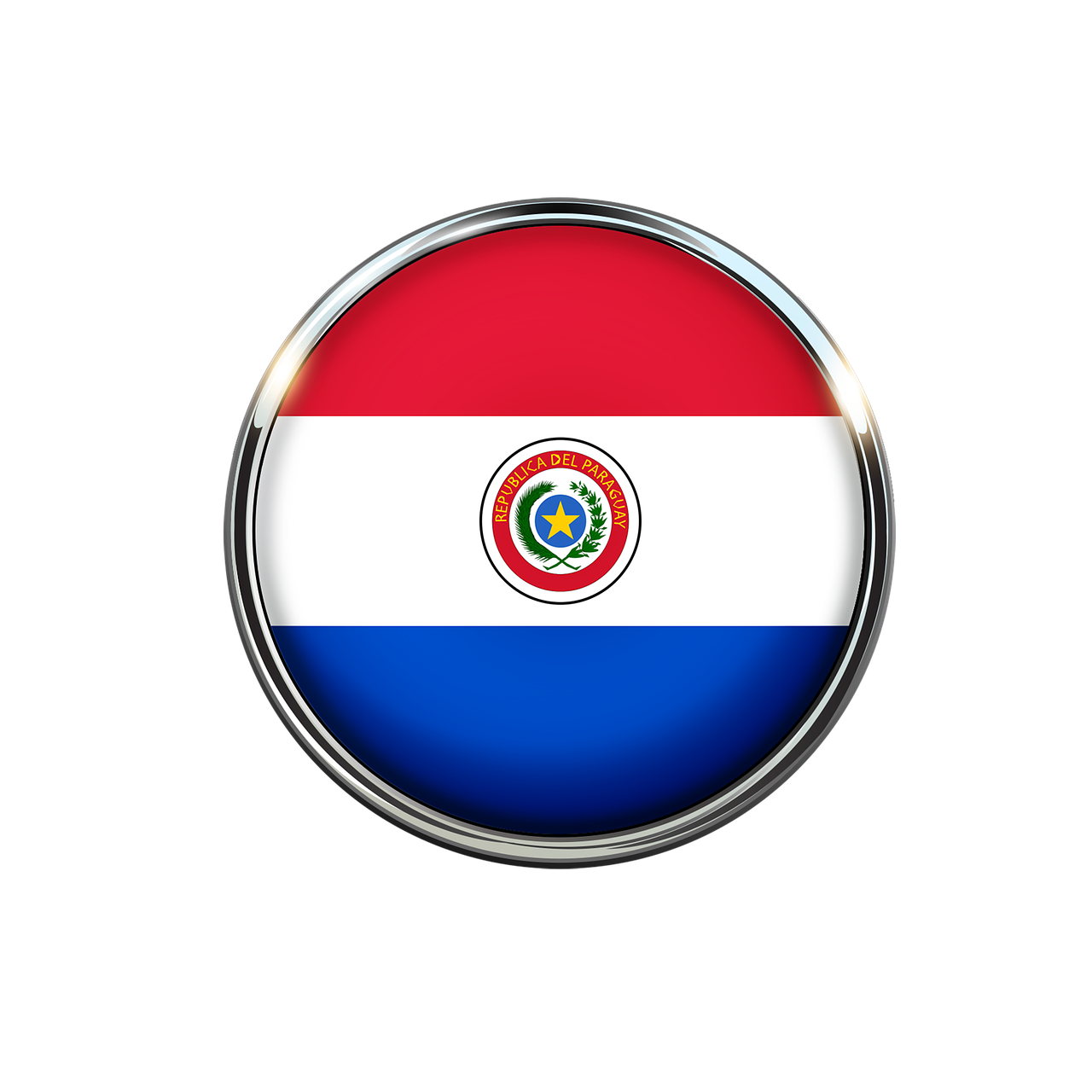 paraguay flag circle free photo