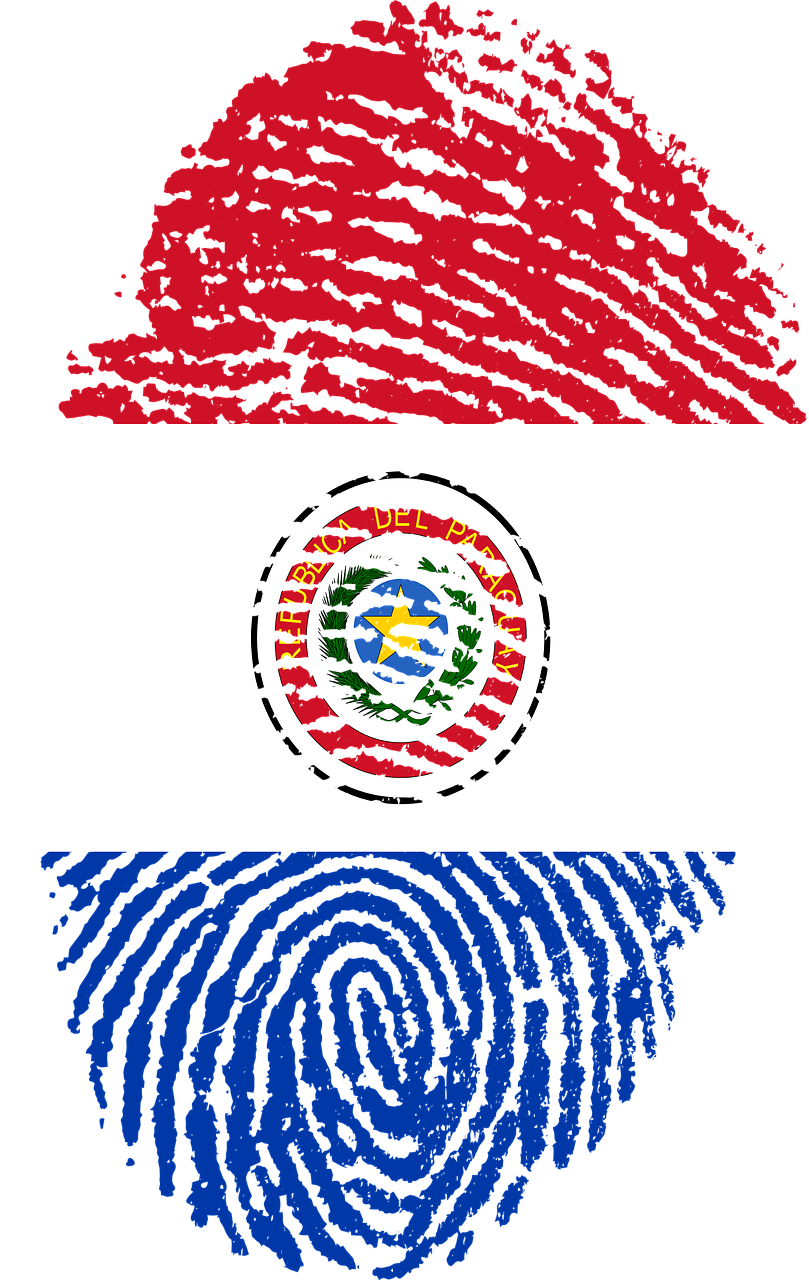 paraguay flag fingerprint free photo